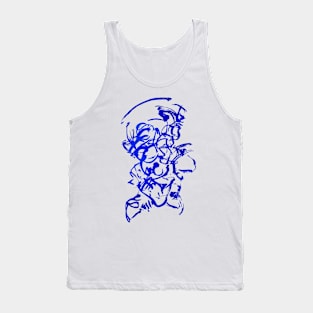 Abstract Blue Tank Top